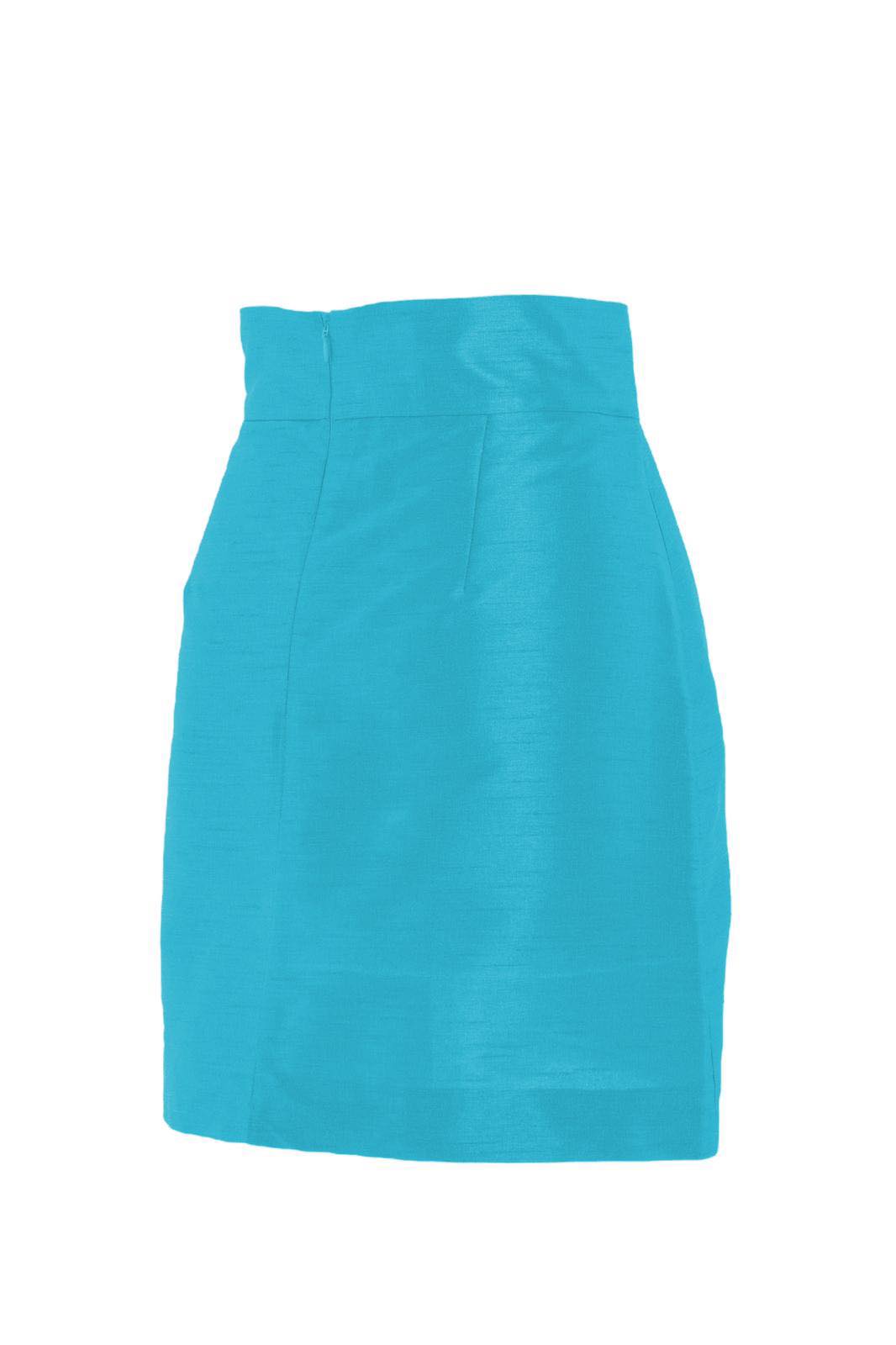 Victoria Sculptural Mini Blue Skirt