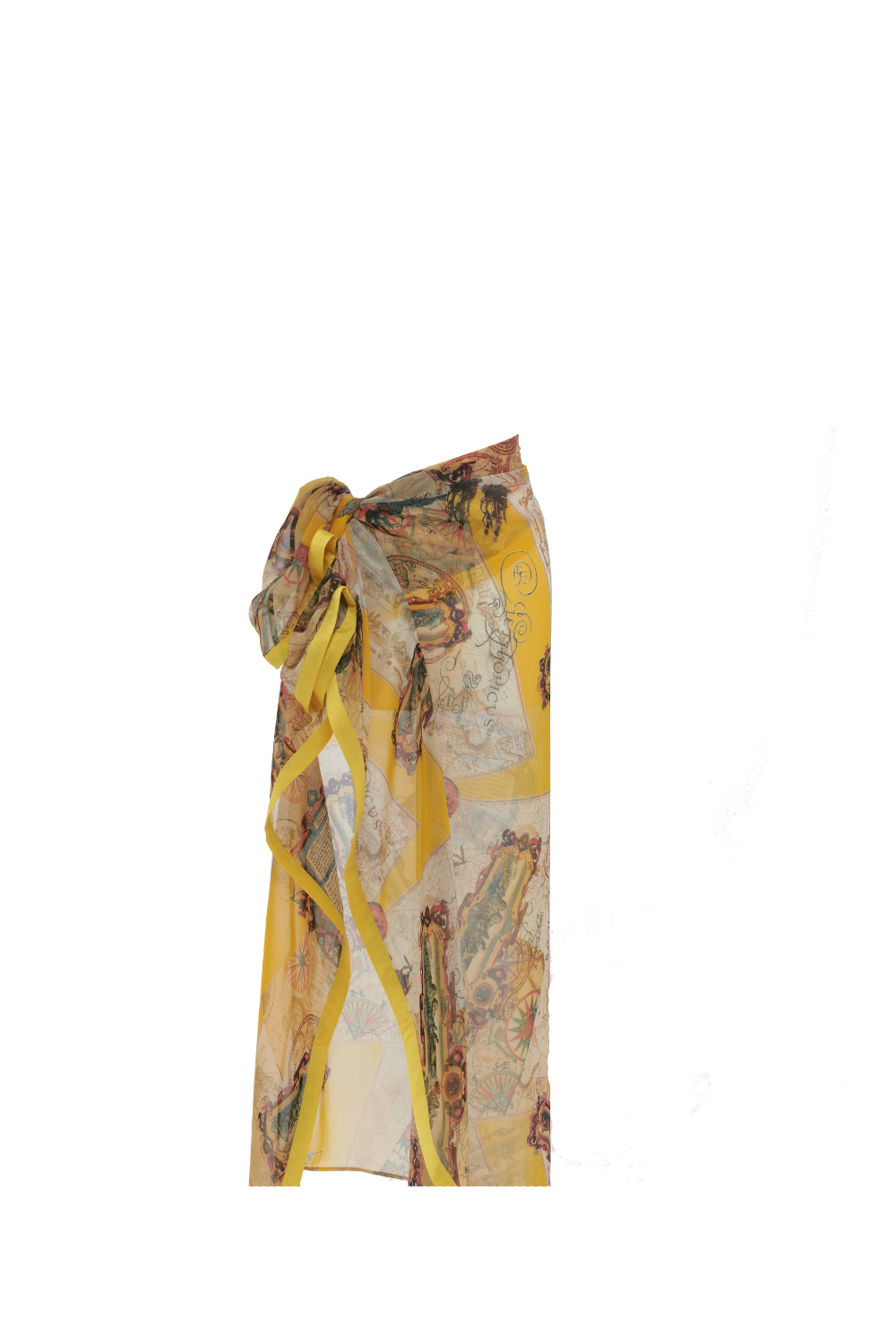 La Mare kaftan in abstract yellow