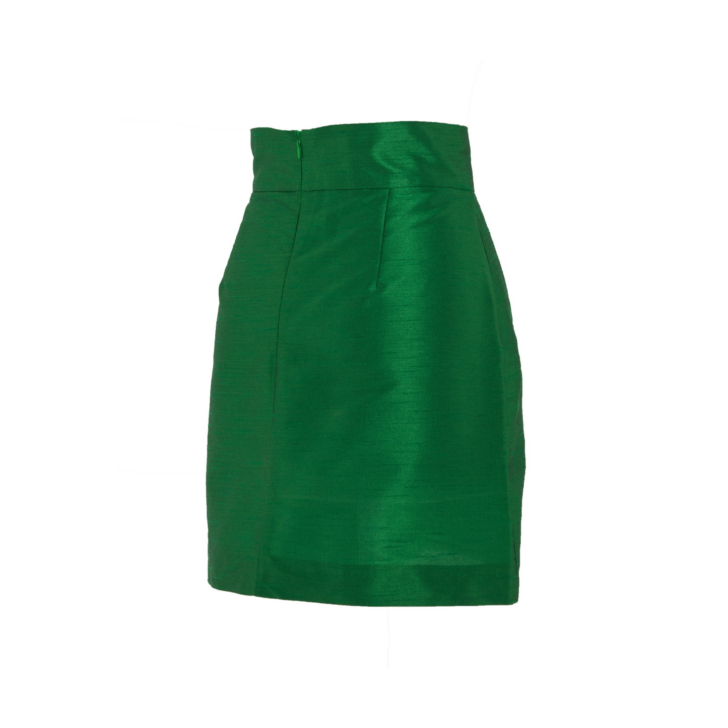 Victoria Sculptural Mini Emerald Skirt