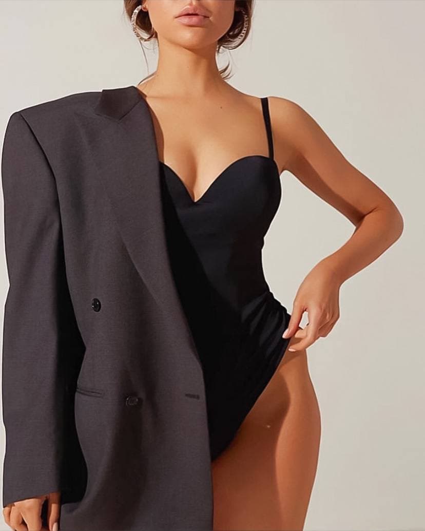 Victoria forming black string bodysuit: Shape Your Confidence with Style