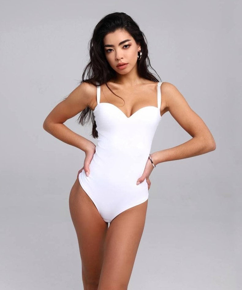 Victoria forming white string bodysuit: Shape Your Confidence with Style