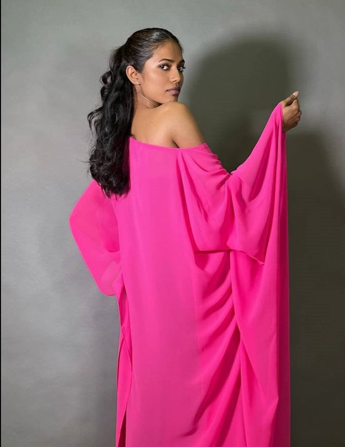 La Mare kaftan in Fuchsia