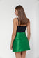 Victoria Sculptural Mini Emerald Skirt