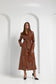 Lacquered trench coat in faux leather (brown caramel)