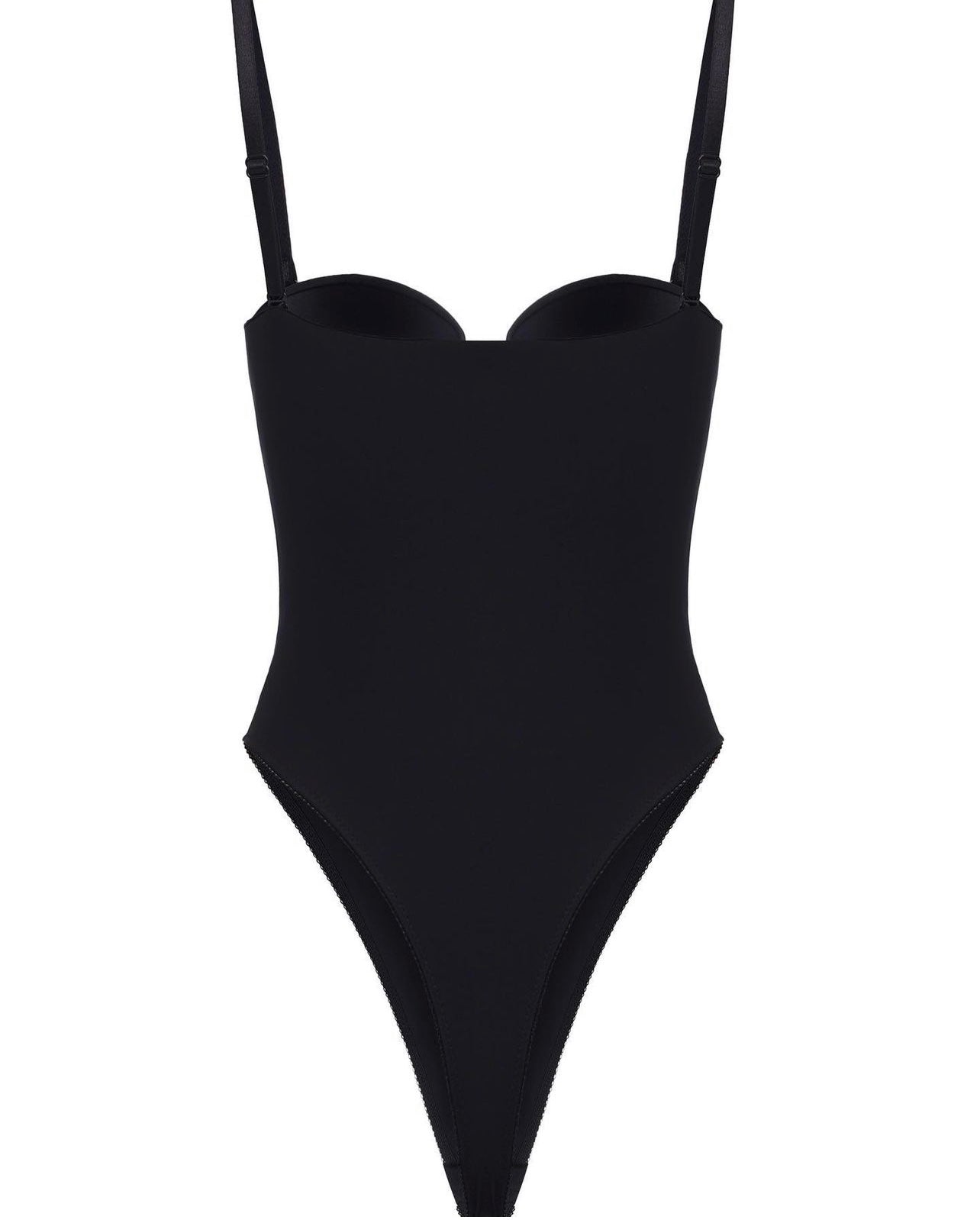 Victoria forming black string bodysuit