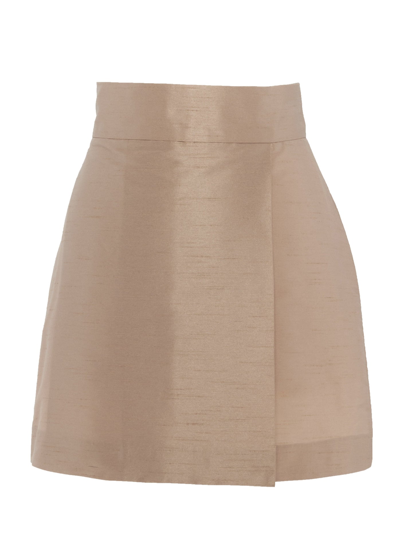 Victoria Sculptural Mini Golden Beige Skirt