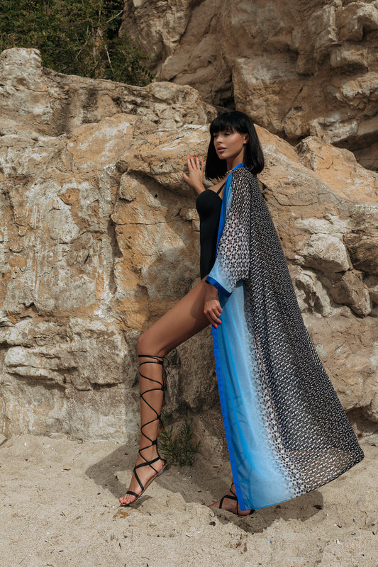 La Mare kaftan in abstract print