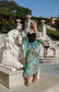 La Mare kaftan in abstract turquoise